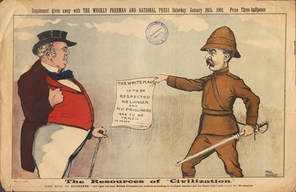 Blake P. J. The Resources of “Civilization”. Dublin, 1901. Хромолитография. Карикатура для выпуска еженедельника The weekly Freeman and national press, 26.01.1901. Из фондов РГБИ.