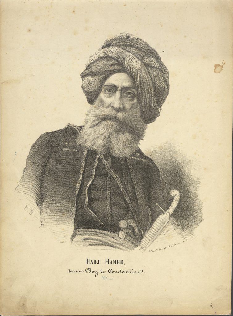 Последний бей Константины Хадж Хамед. Неизвестный литограф. Алжир, 1847. Литография. Дар А.А.Фомина. Из фондов РГБИ.