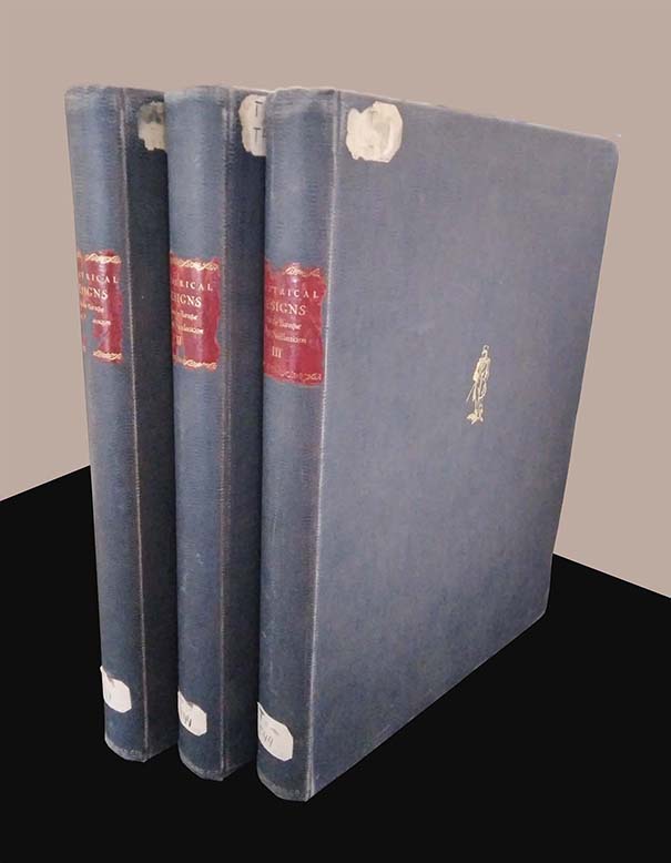 Новые поступления в фонды ГТБ к 1942 г. Theatrical designs from the Barogue through neoclassicism: Unpublished material from American private collections: The Bibiena, the Galliari, Piranesi a others / With an introduction by G.Freedley. V.1-3. - New York, 1940. Из фондов РГБИ.